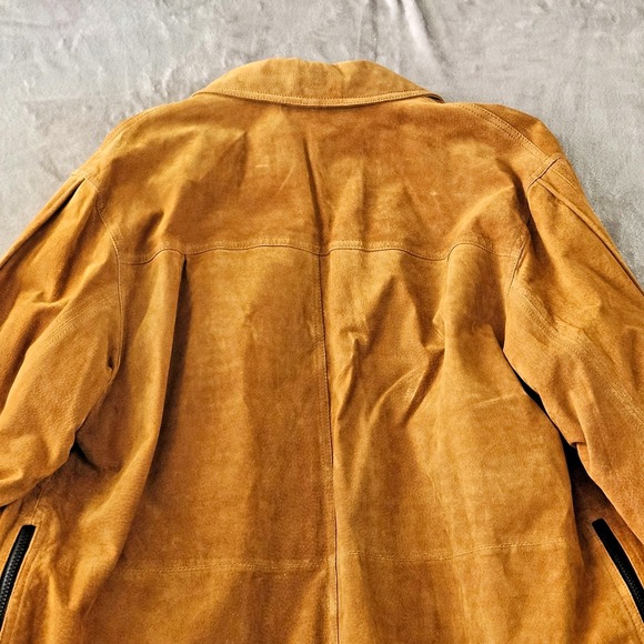 Vintage Orange M. Julian Suede Utility Zip Up Jacket Size XL Wilsons - Picture 11 of 14